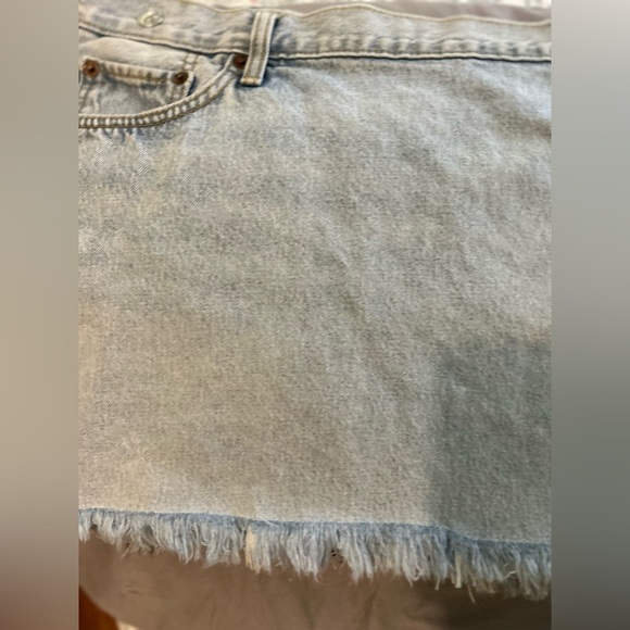 RE/DONE & PAM Mid Rise Wrap Jean Skirt Maliblue Size 27 - Picture 8 of 16